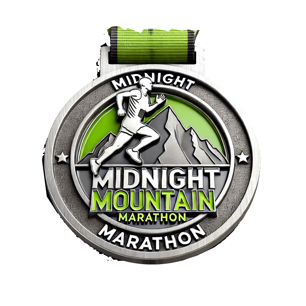 The Midnight Mountain Marathon Medal