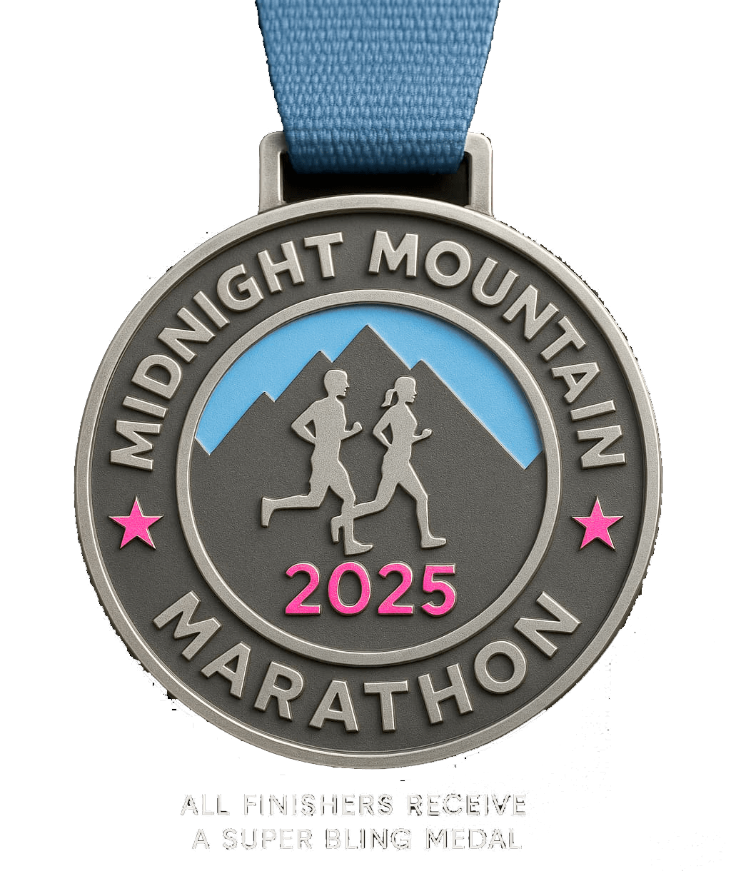 The Midnight Mountain Marathon Medal